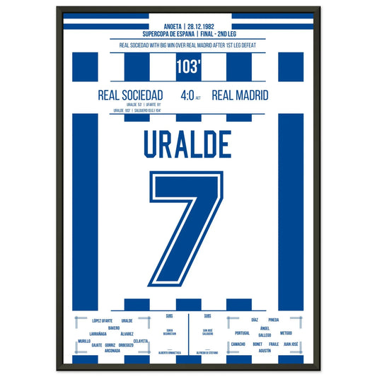 Real Sociedad gewinnt den spanischen Supercopa 50x70-cm-20x28-Schwarzer-Aluminiumrahmen