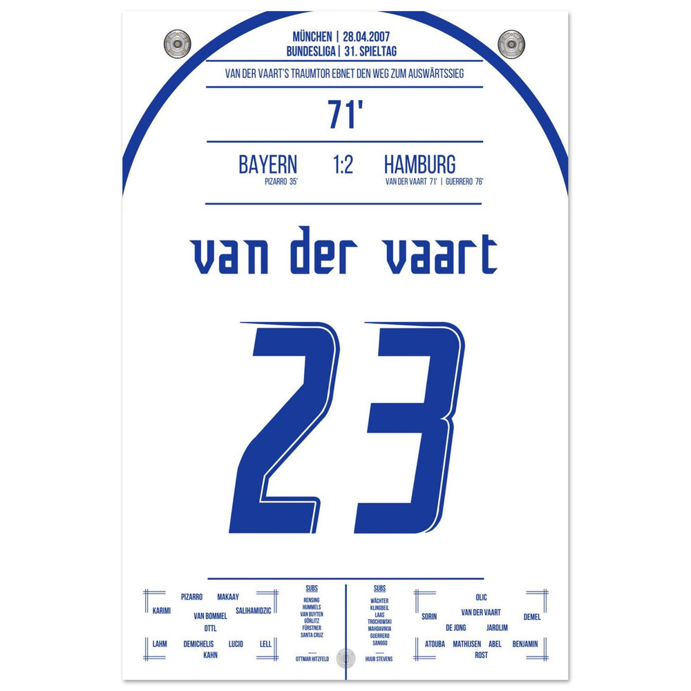 Le but de rêve de Van der Vaart lors de la victoire à l'extérieur contre les <tc>Bayern</tc> en 2007