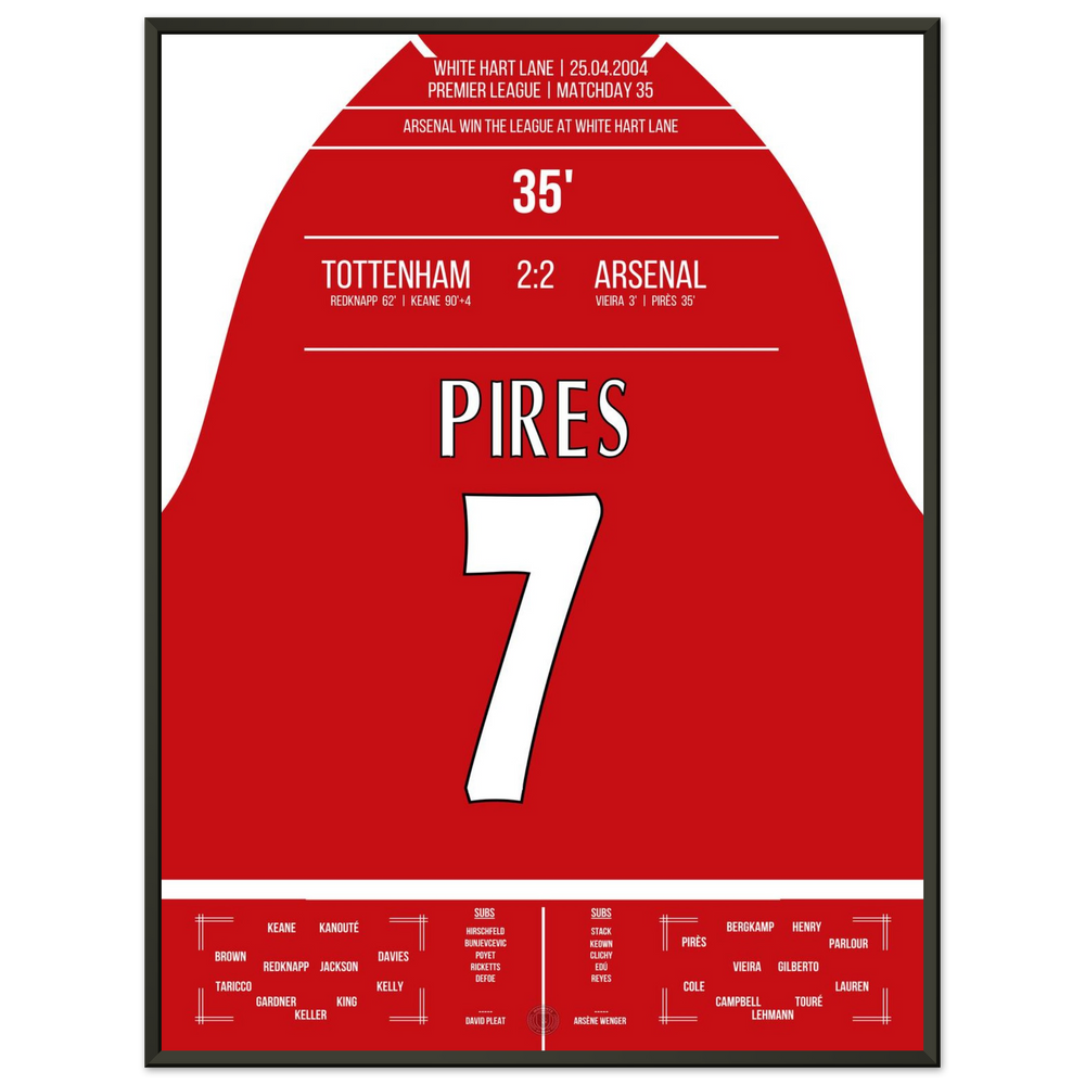 Il gol di Pires nella vittoria del campionato al White Hart Lane nel 2004