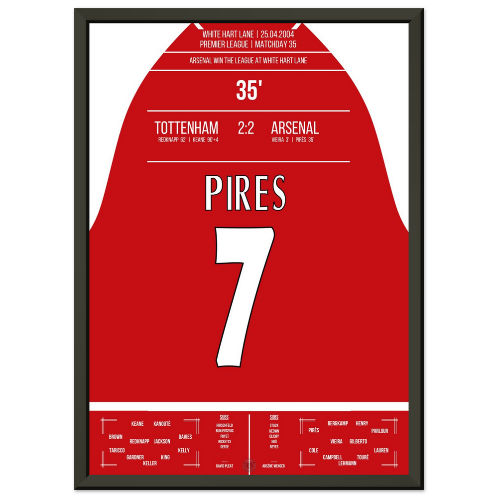 Il gol di Pires nella vittoria del campionato al White Hart Lane nel 2004