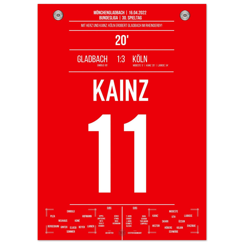 Victoire du derby de Cologne à Mönchengladbach saison Bundesliga 2021/22