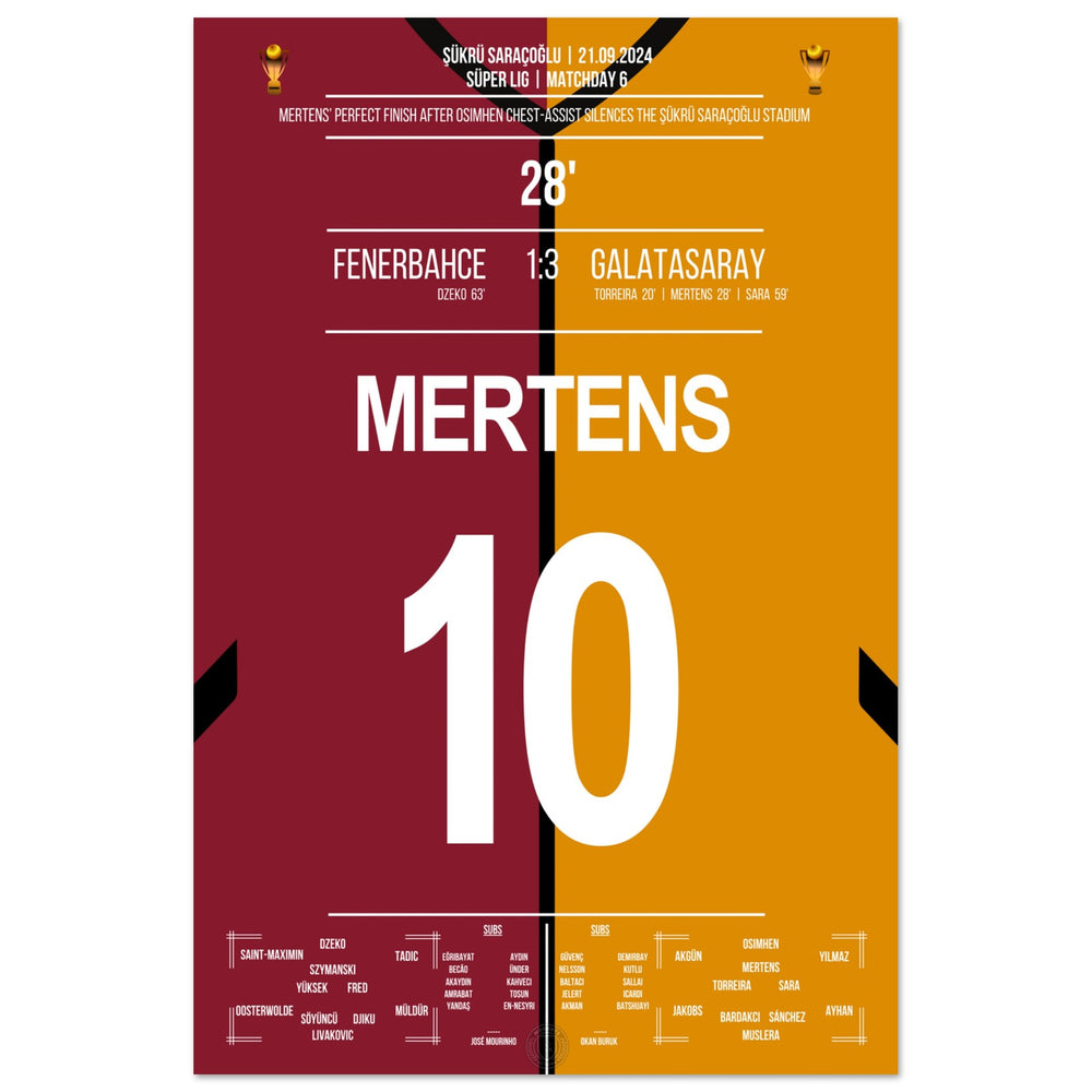 Mertens' Heber über Livakovic beim 3-1 Auswärtssieg im Derby gegen Fener