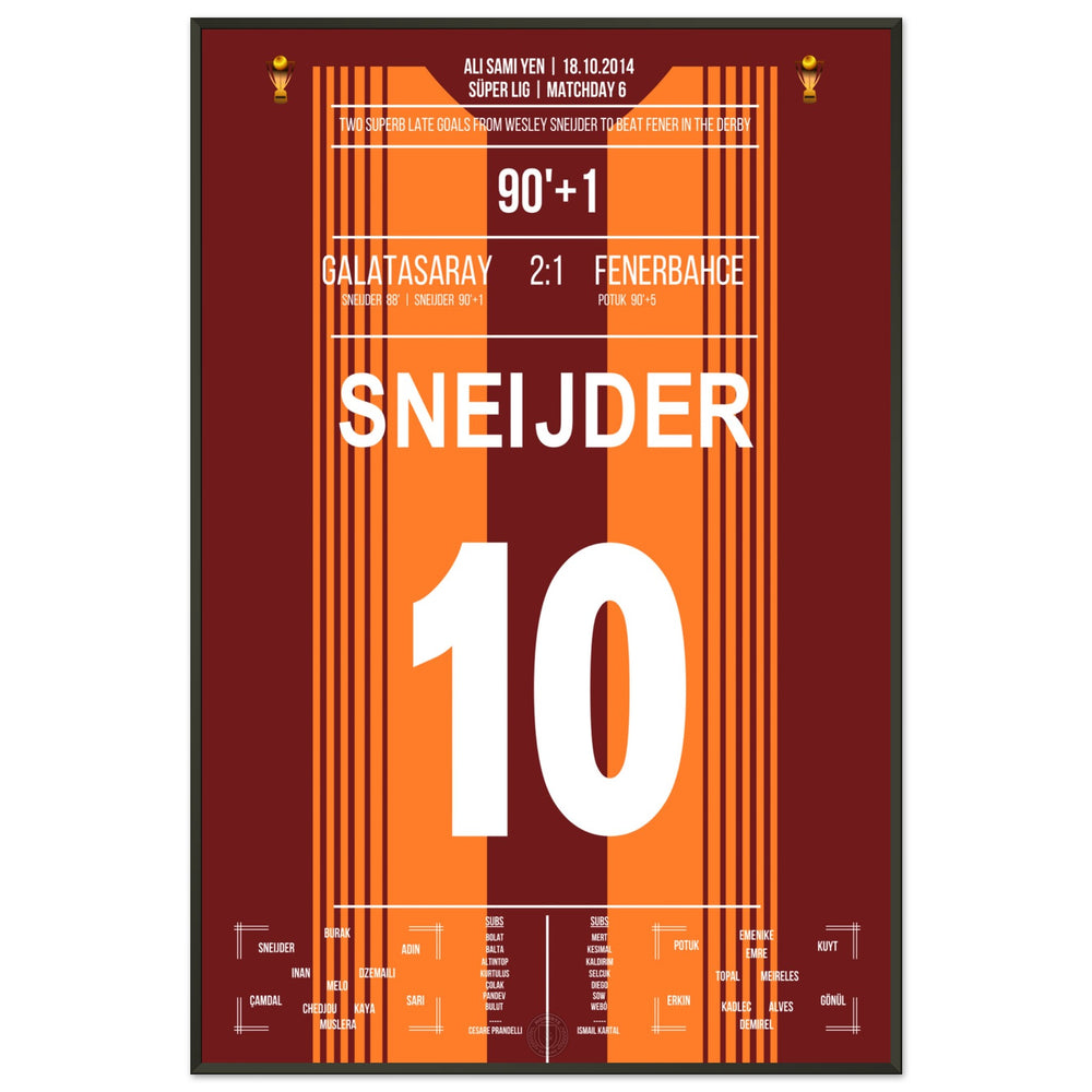 Sneijder entscheidet das Derby gegen Fener mit zwei Traumtoren in 2014