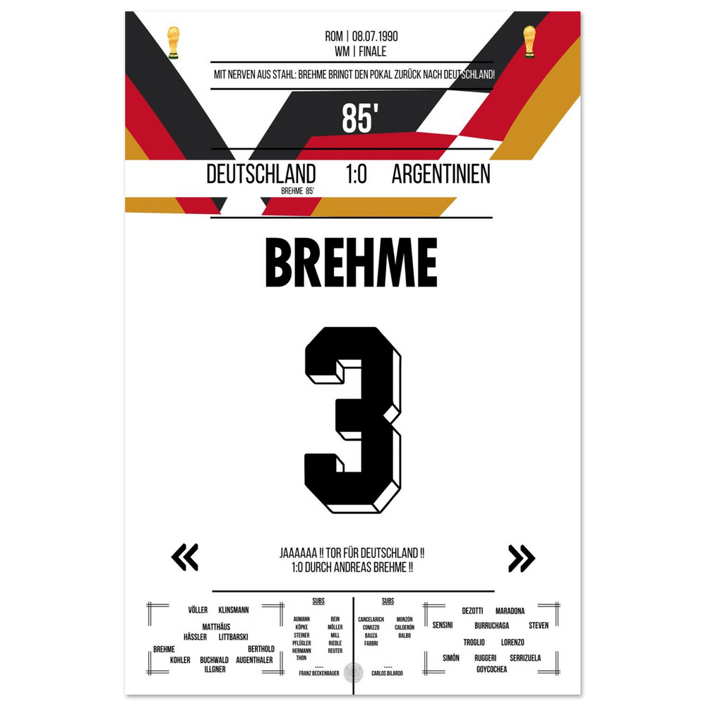 Brehme's penalty against Argentina in the 1990 World Cup final