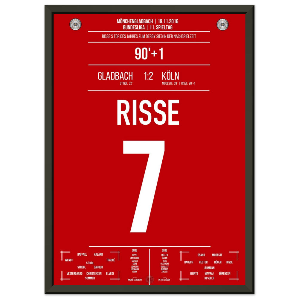 Le but de l'année 2016 de Risse lors du derby contre Mönchengladbach