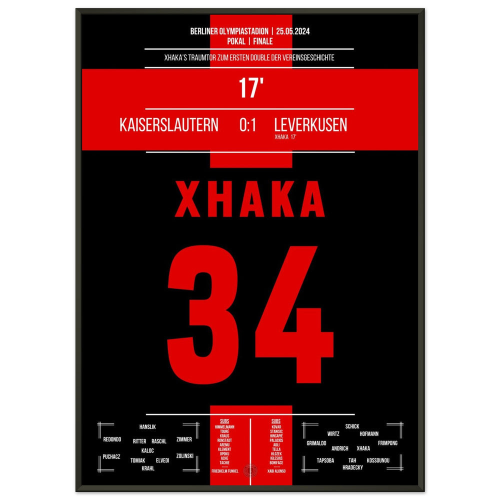 Le but de rêve de Xhaka lors du premier doublé de l'histoire du club de Leverkusen.