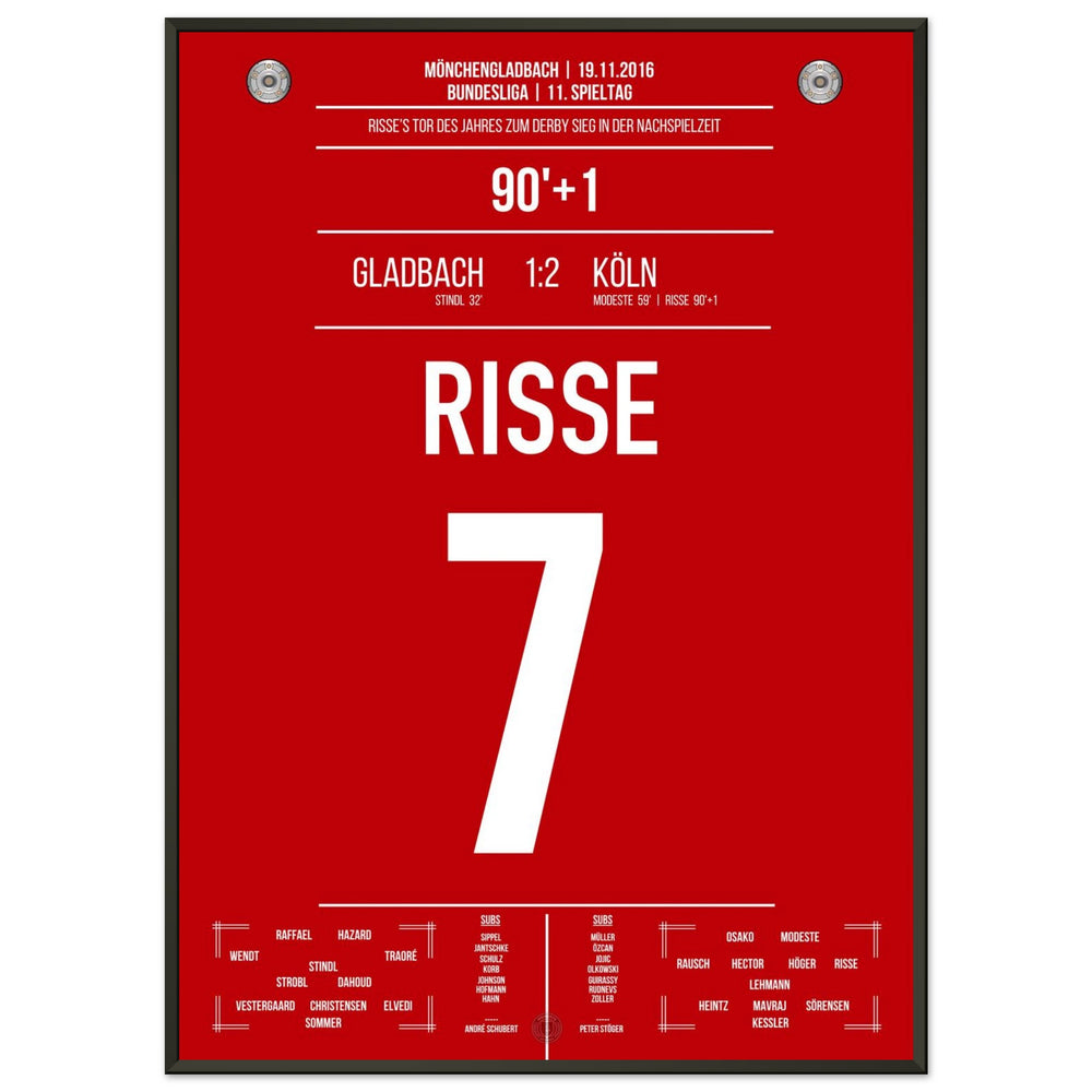 Le but de l'année 2016 de Risse lors du derby contre Mönchengladbach