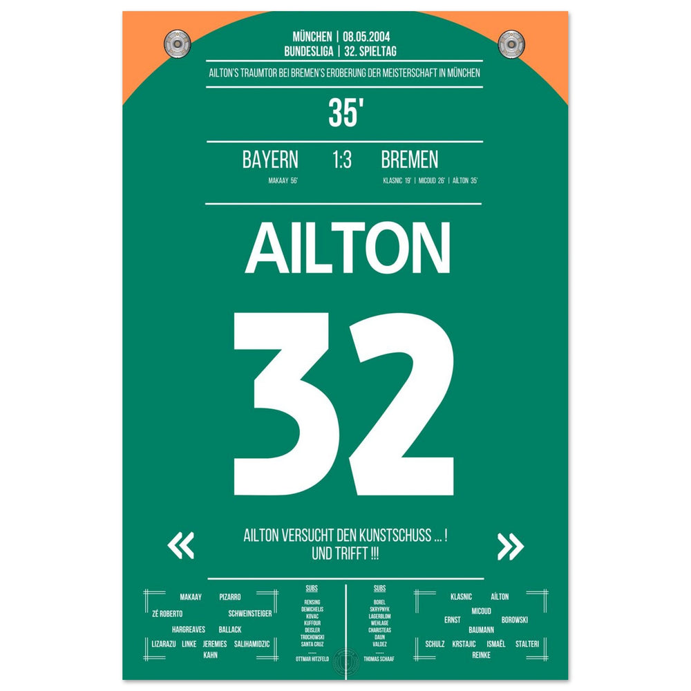 Le but de rêve d'Ailton pour le championnat à Munich