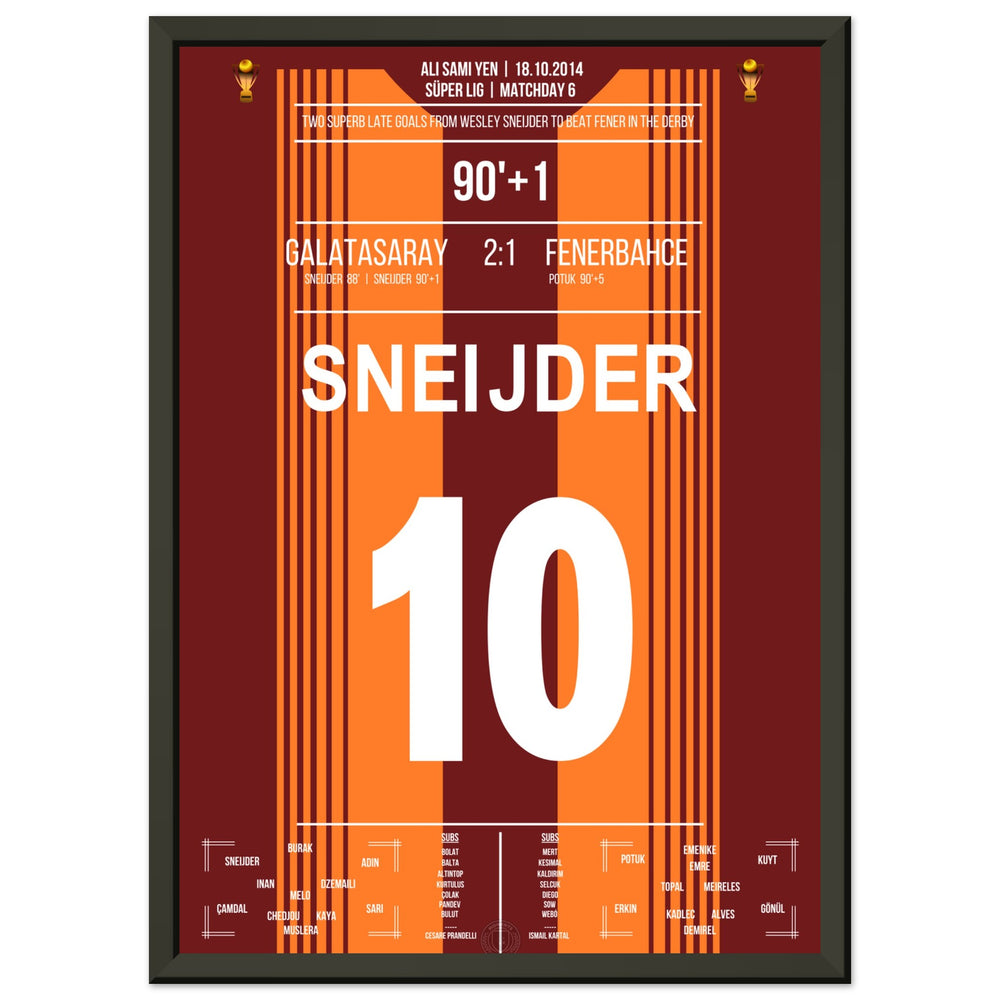 Sneijder entscheidet das Derby gegen Fener mit zwei Traumtoren in 2014