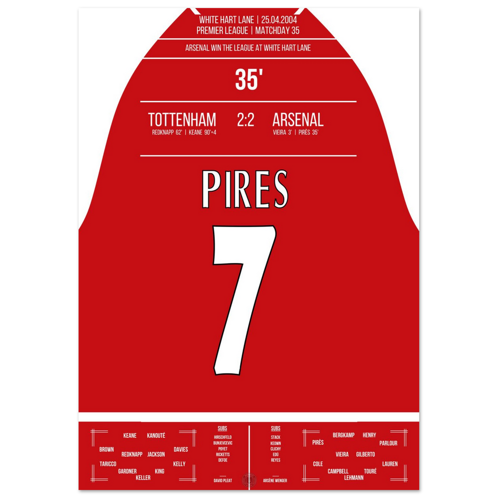 Il gol di Pires nella vittoria del campionato al White Hart Lane nel 2004