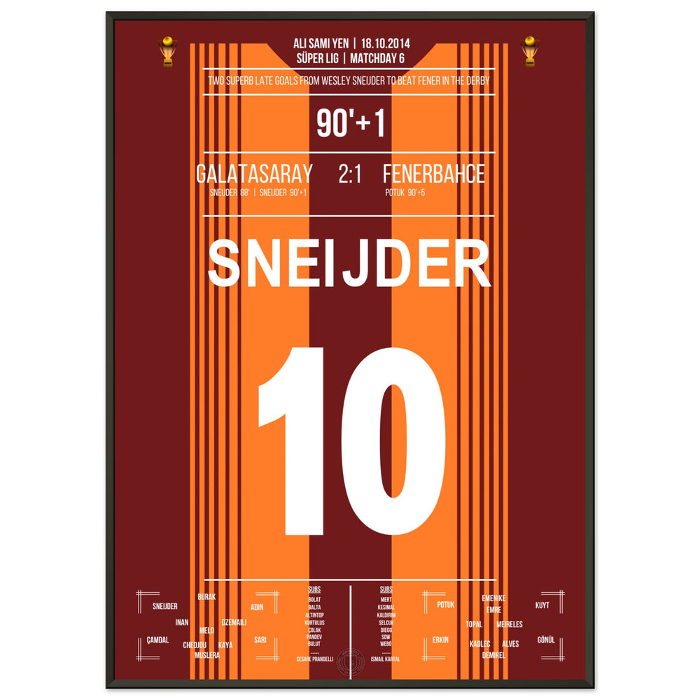 Sneijder entscheidet das Derby gegen Fener mit zwei Traumtoren in 2014