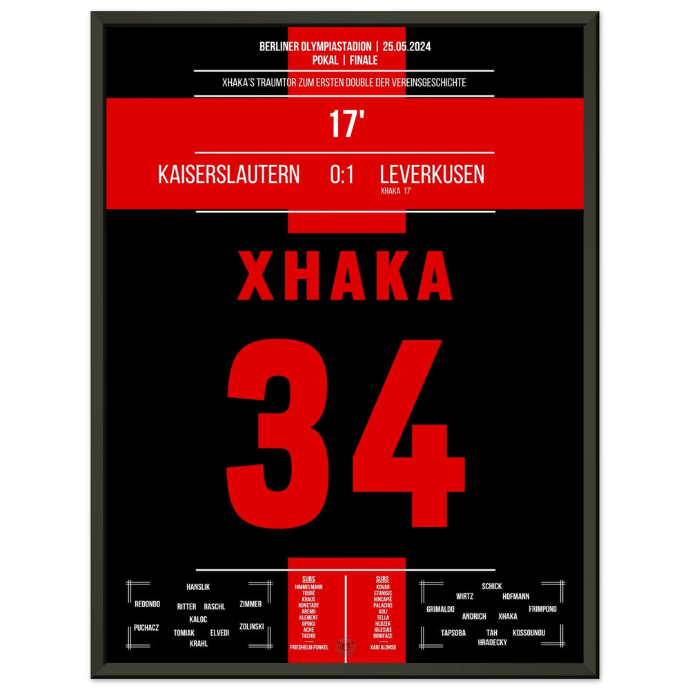 Le but de rêve de Xhaka lors du premier doublé de l'histoire du club de Leverkusen.