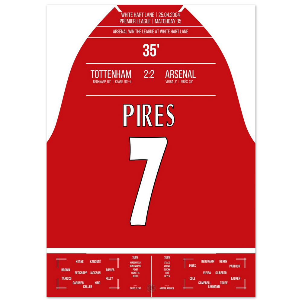 Il gol di Pires nella vittoria del campionato al White Hart Lane nel 2004