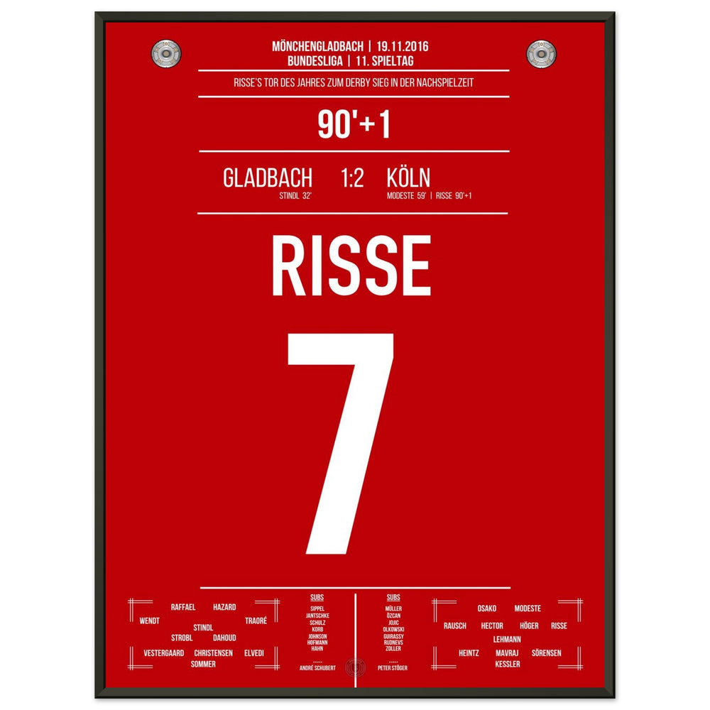 Le but de l'année 2016 de Risse lors du derby contre Mönchengladbach