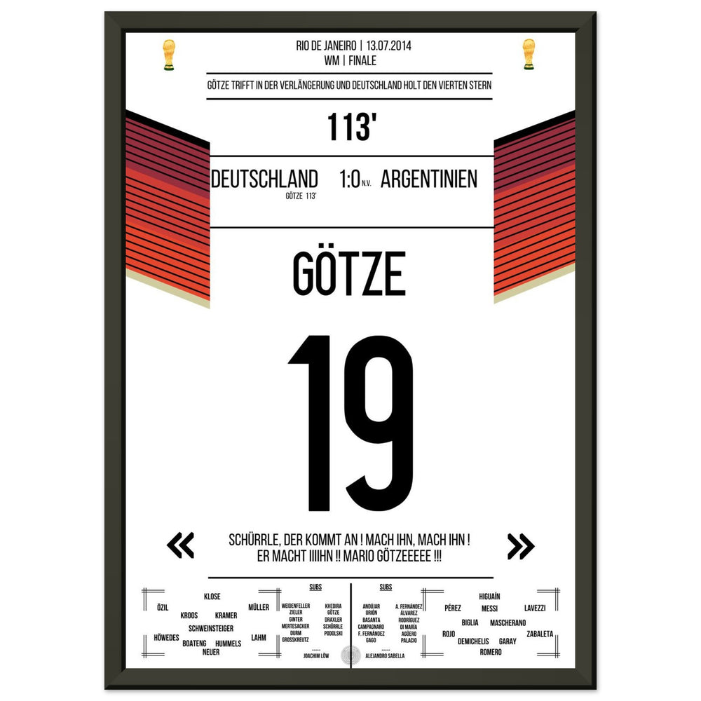 Götze's goal for Germany's World Cup triumph against Argentina in the 2014 World Cup final.