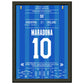 Maradona's Jahrhunderttor gegen England 1986 A4-21x29.7-cm-8x12-Schwarzer-Aluminiumrahmen