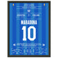 Maradona's Jahrhunderttor gegen England 1986 30x40-cm-12x16-Schwarzer-Aluminiumrahmen