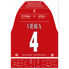 Il gol di Vieira nella vittoria del campionato al White Hart Lane nel 2004