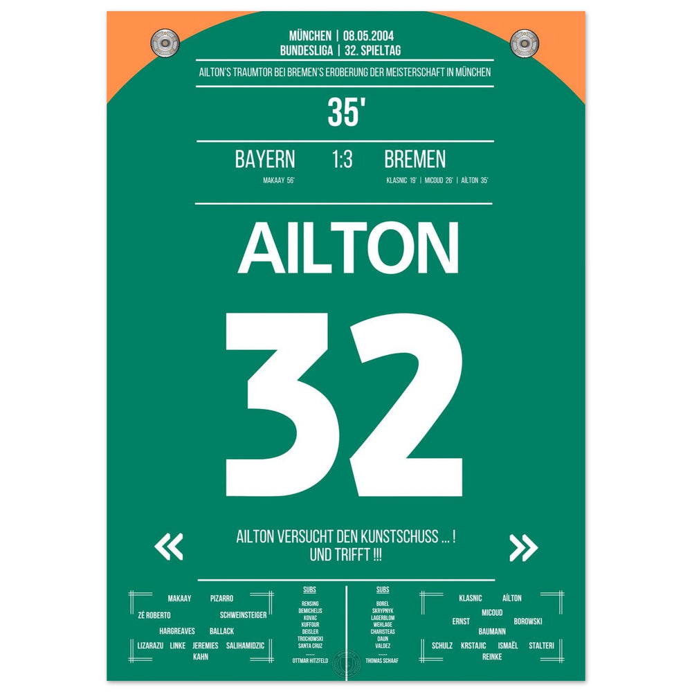Le but de rêve d'Ailton pour le championnat à Munich