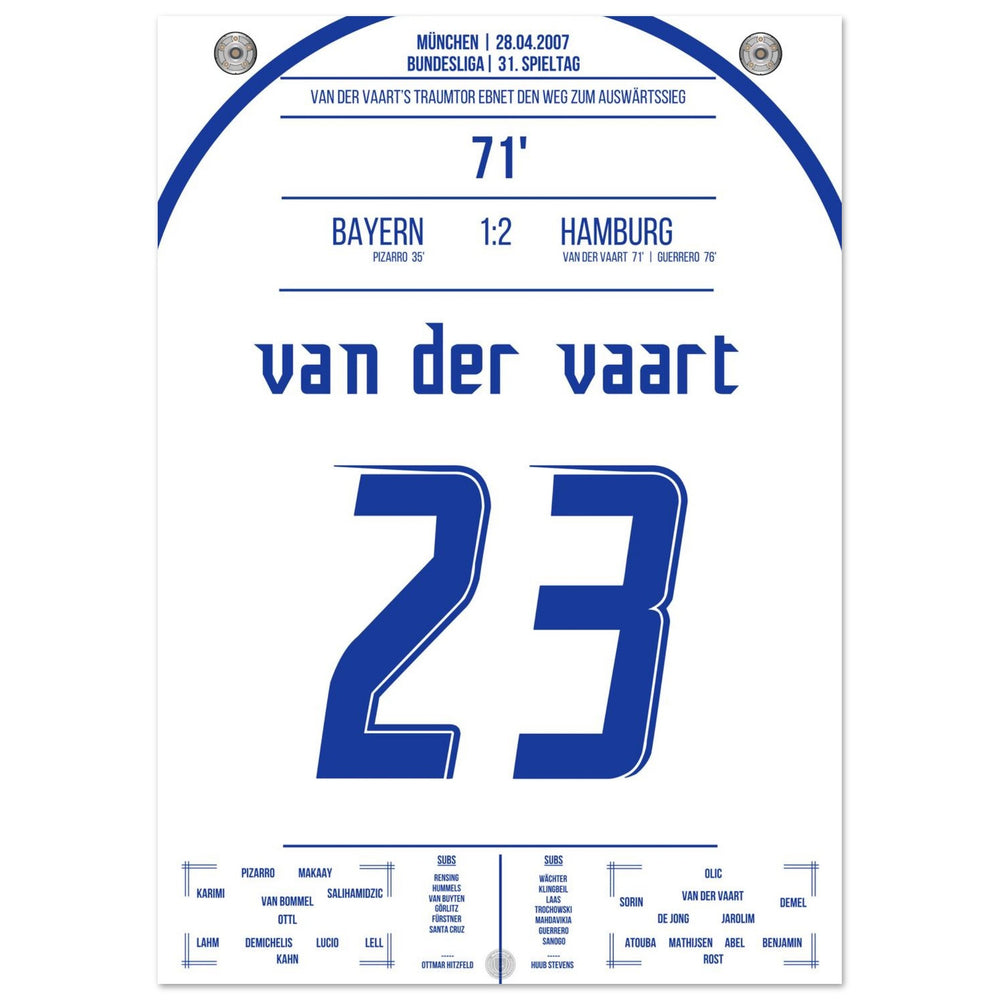 Le but de rêve de Van der Vaart lors de la victoire à l'extérieur contre les <tc>Bayern</tc> en 2007