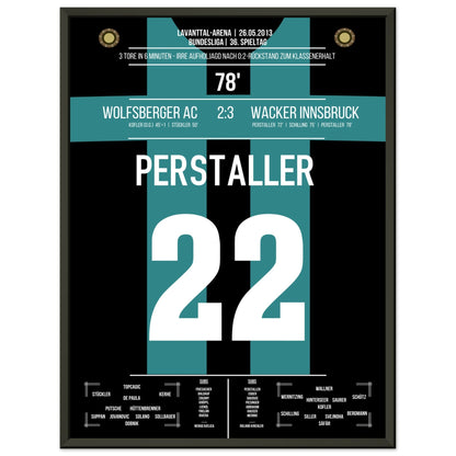 Innsbruck's wilde Aufholjagd zum Klassenerhalt 2013 45x60-cm-18x24-Schwarzer-Aluminiumrahmen