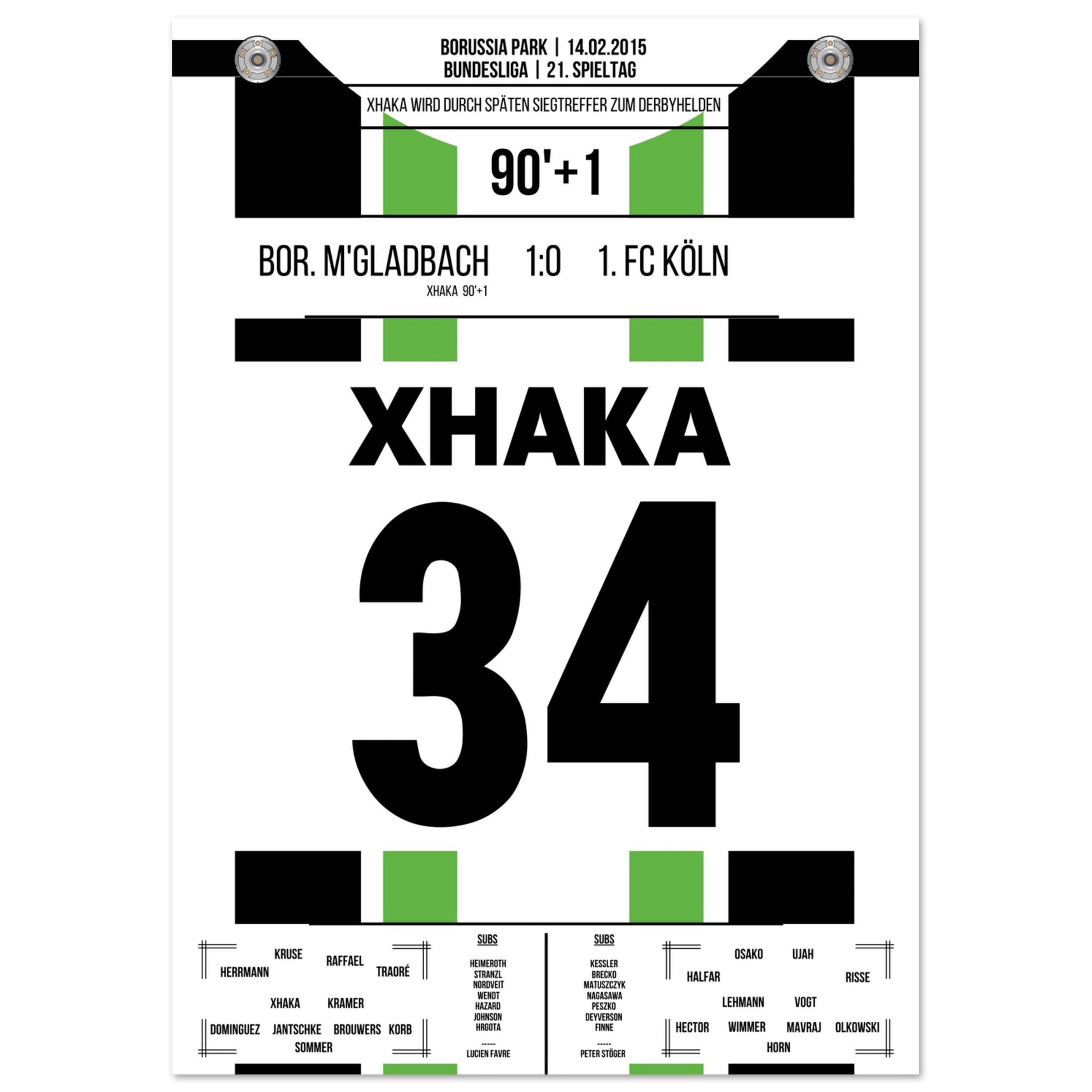 Xhaka's Treffer zum späten Derbysieg 2015 